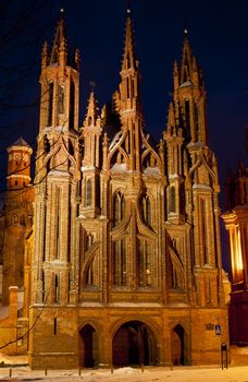 Church os St. Anne in Vilnius, capital of Lithuania