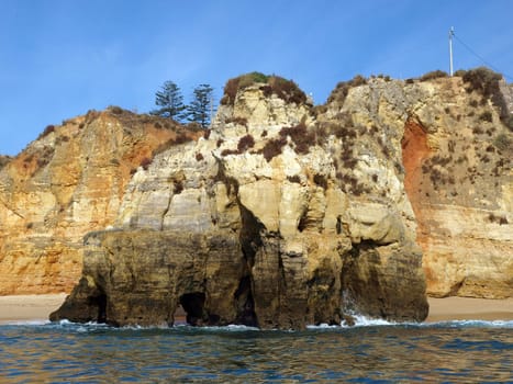 Picturesque Alagarve coast between Lagos and the Cap Vincent