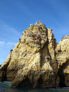 Picturesque Alagarve coast between Lagos and the Cap Vincent