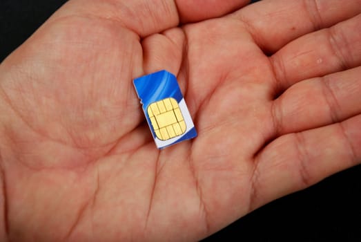 pictures of SIM cards used in cell phones