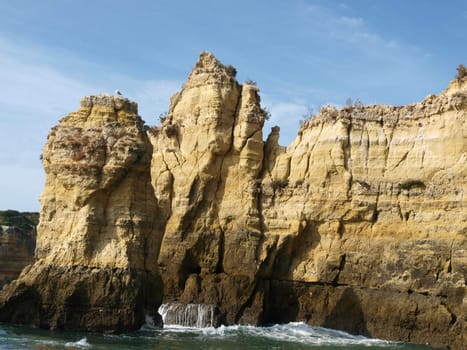 Picturesque Alagarve coast between Lagos and the Cap Vincent