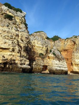 Picturesque Algarve coast between Lagos and the Cap Vincent