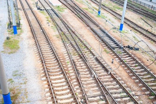 Rail tracks. View from height.