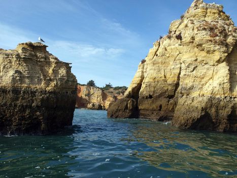 Picturesque Alagarve coast between Lagos and the Cap Vincent