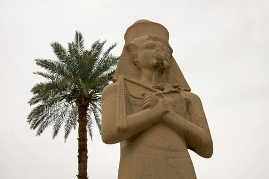 Picture of a statue at karnak Temple