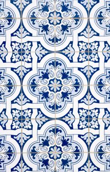 Detail of Portuguese glazed tiles.