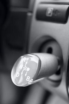 Lever of switching  gear-box in a car
