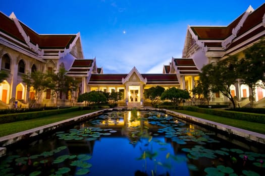 Dhevalai, Thai Temple in dusk,Thailand