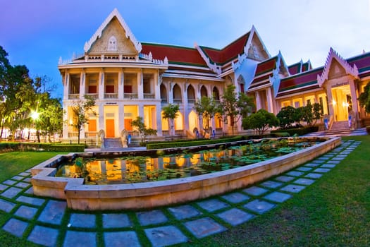 Dhevalai, Thai Temple in dusk,Thailand