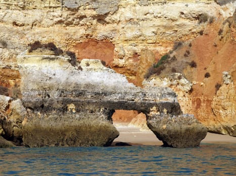 Picturesque Algarve coast between Lagos and the Cap Vincent