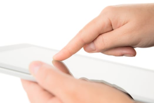 Modern digital tablet pc with blank screen