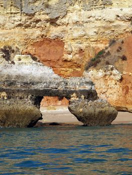 Picturesque Algarve coast between Lagos and the Cap Vincent