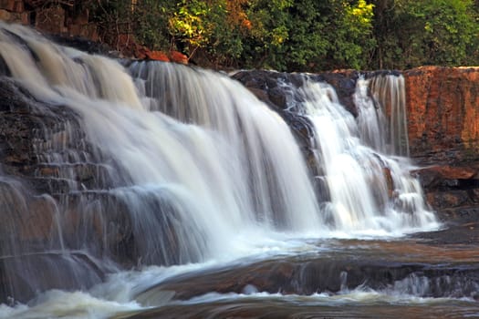 Tropical Tadtone waterfall in rain forest in Chaiyaphum North east of Thaland