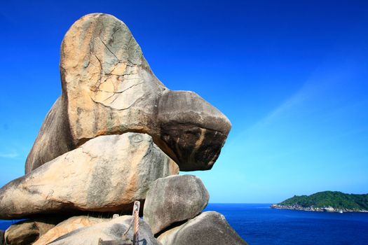 The sailing rock Andaman Sea Thailand