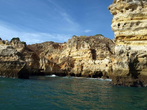 Picturesque Algarve coast between Lagos and the Cap Vincent