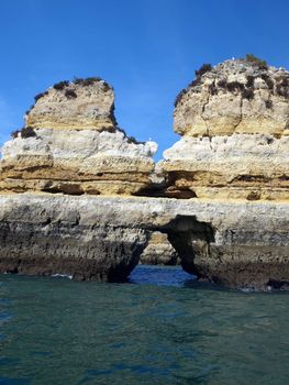 Picturesque Algarve coast between Lagos and the Cap Vincent