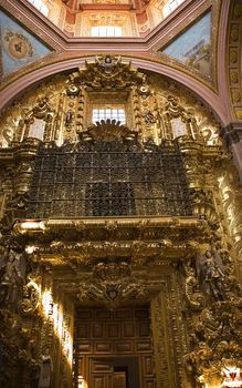 Golden Door Santa Clara Church Templo Convent, Queretaro, Mexico