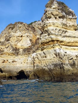 Picturesque Algarve coast between Lagos and the Cap Vincent