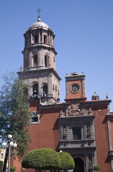 Templo de San Francisco, Church, Queretaro, Mexico from Plaza