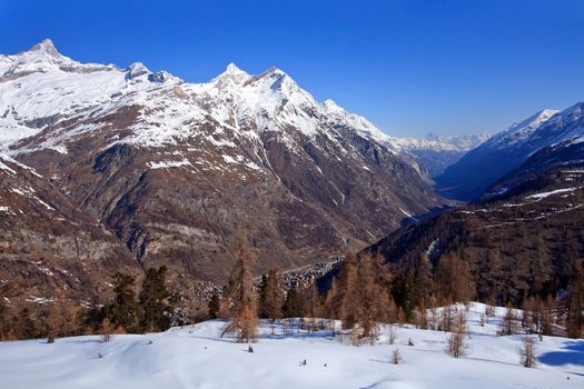 Zermatt City surround by high mountain, Matterhorn , Switzerland