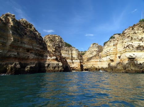 Picturesque Algarve coast between Lagos and the Cap Vincent