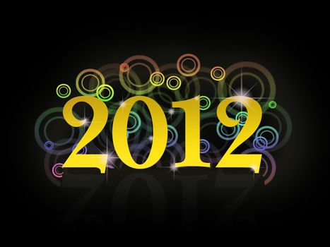 New Years card 2012 with  place for your text