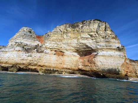 Picturesque Algarve coast between Lagos and the Cap Vincent