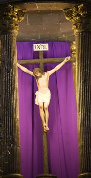 Crucified Jesus on Cross, Parroquia, Archangel church, San Miguel de Allende, Mexico