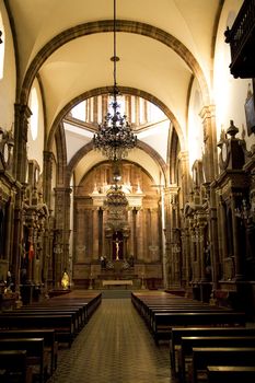 San Francisco Church Inside Altar San Miguel de Allende, Mexico