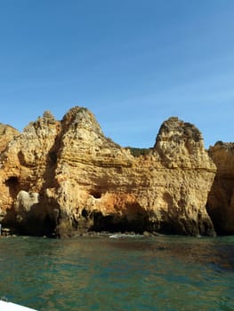 Picturesque Algarve coast between Lagos and the Cap Vincent