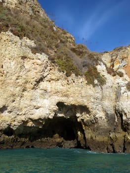 Picturesque Algarve coast between Lagos and the Cap Vincent