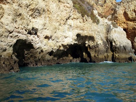 Picturesque Algarve coast between Lagos and the Cap Vincent