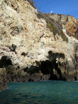 Picturesque Algarve coast between Lagos and the Cap Vincent