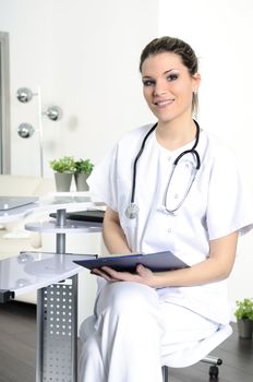 beautiful doctor in a hospital