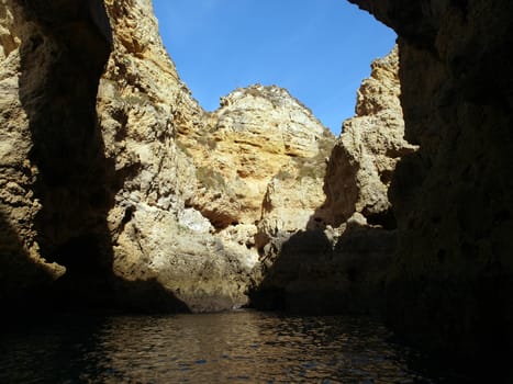 Picturesque Algarve coast between Lagos and the Cap Vincent