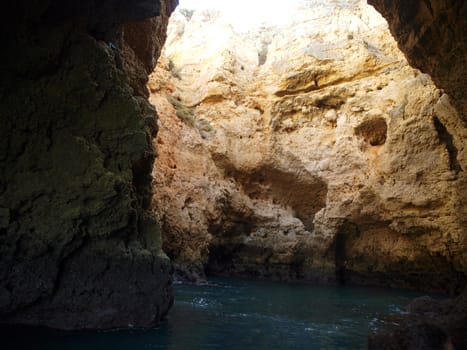 Picturesque Algarve coast between Lagos and the Cap Vincent