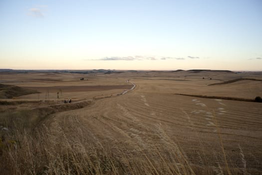 View of Spanish countryside in the summer