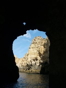 Picturesque Algarve coast between Lagos and the Cap Vincent