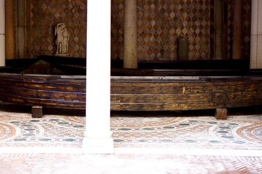 Boat in a Venetian courtyard