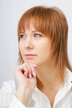 Portrait of an attractive young business woman in office