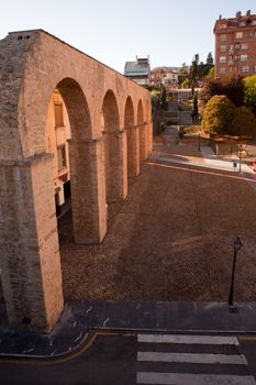 View of Los Pilares Aqueduct of Oviedo, Asturias - Spain