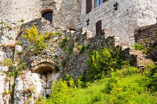 View of the St. Servolo castle in Slovenia