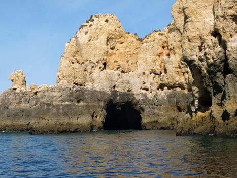 Picturesque Algarve coast between Lagos and the Cap Vincent