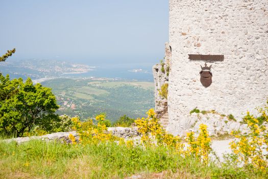 View of the St. Servolo castle in Slovenia