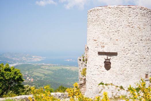 View of the St. Servolo castle in Slovenia