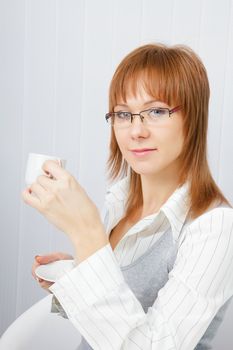 Portrait of an attractive young business woman in office