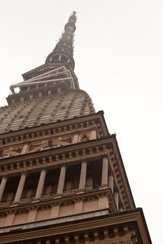 View of Mole Antonelliana in Turin, Italy