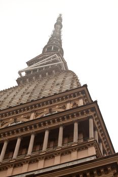 View of Mole Antonelliana in Turin, Italy