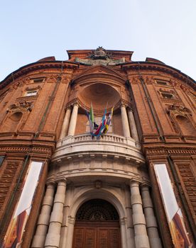 Detail of Palazzo carignano in turin, Italy