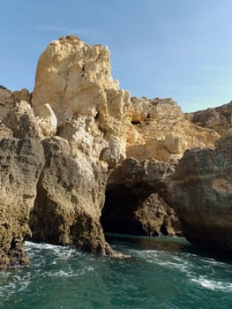 Picturesque Algarve coast between Lagos and the Cap Vincent